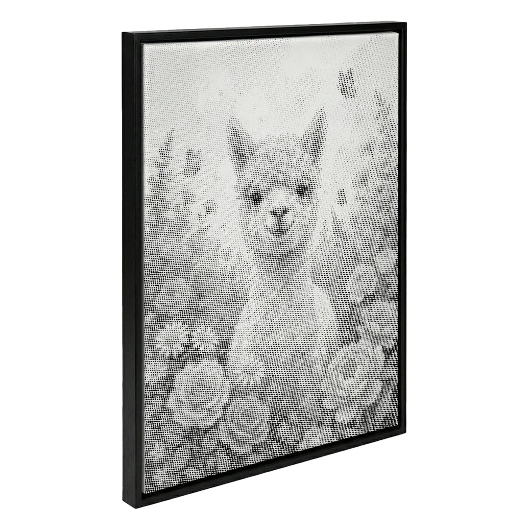 Alpaca med blomster prik maleri