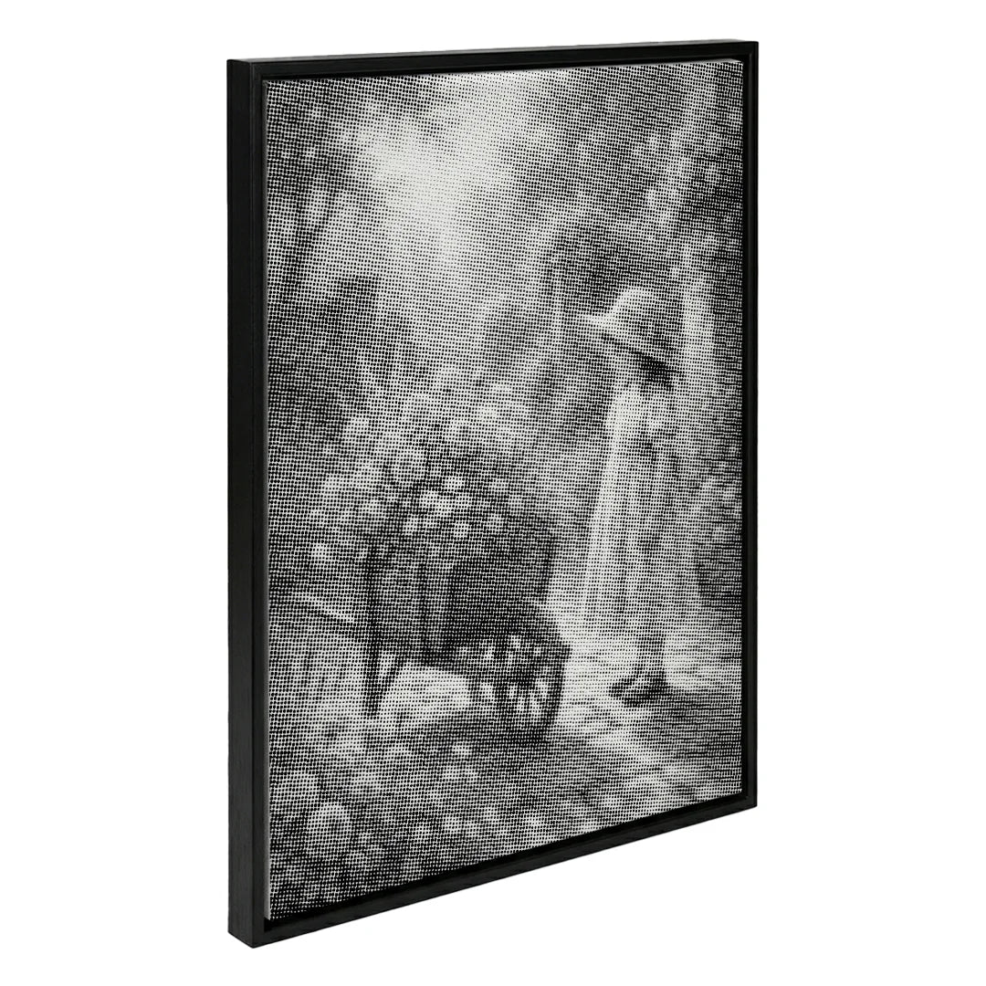 Pige med Blomstervogn Dot Painting