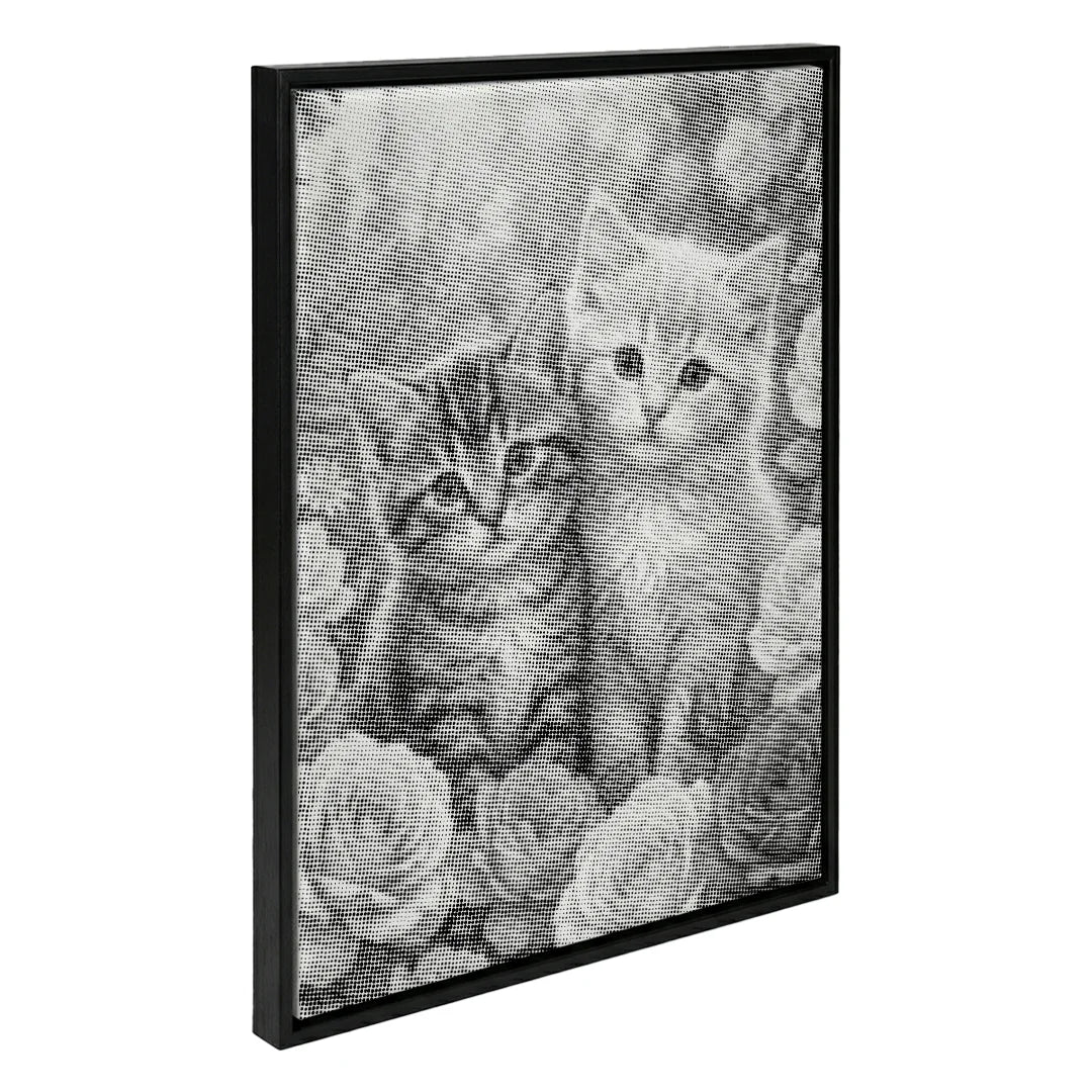 2 killinger med blomster prikmaling