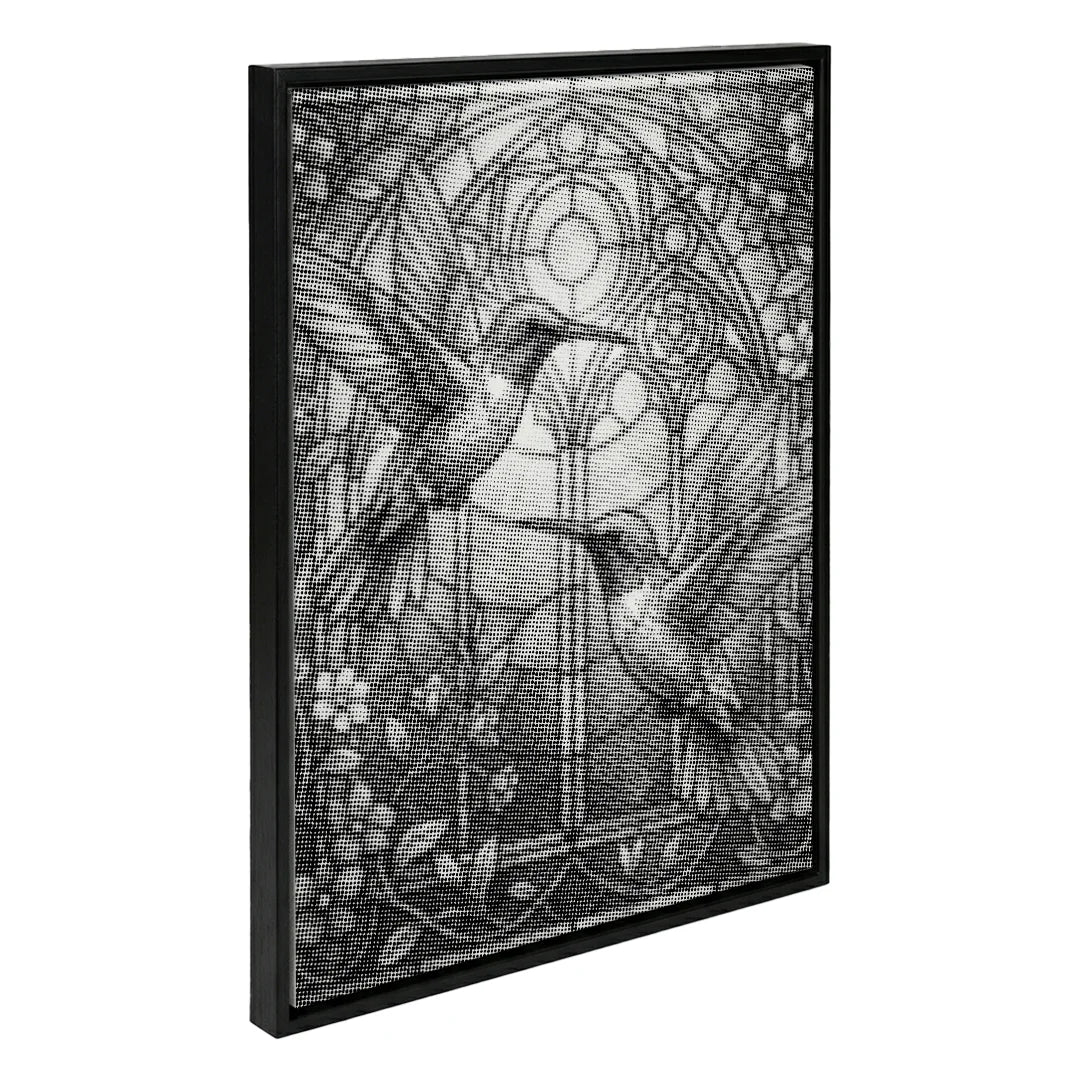Hummingbird farvede glas prik maleri