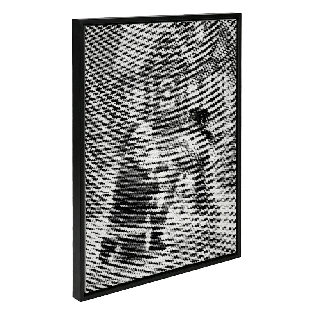 Julemanden med Snemand Dot Painting