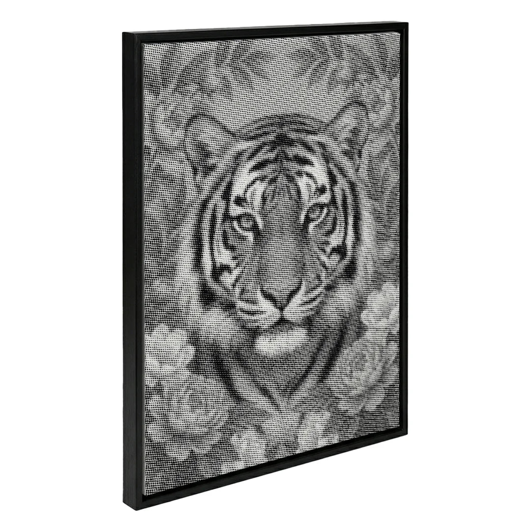 Tiger på blomster Dot maleri