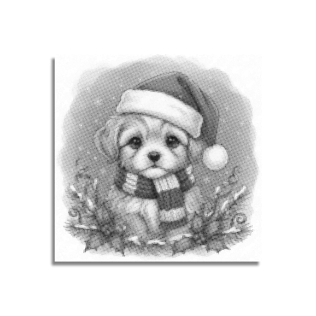 Julehvalp 2 prik maleri