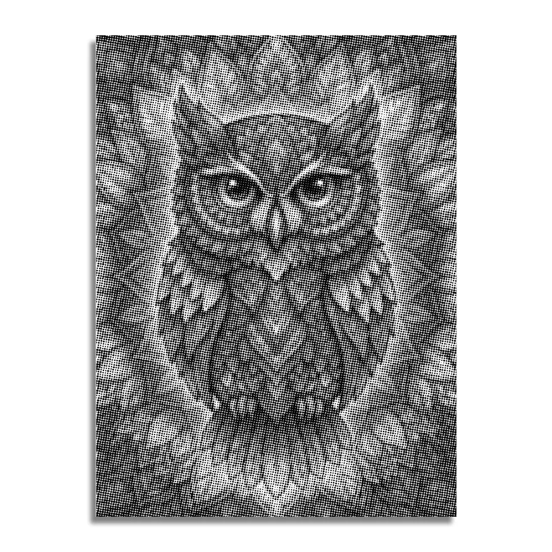 Owl Mandala 2 Dot Maleri