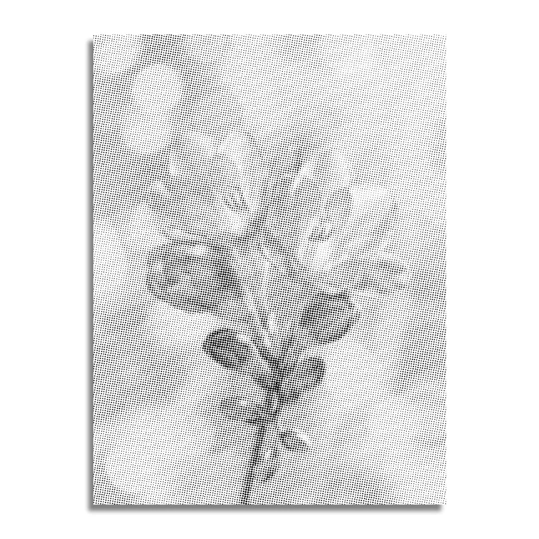 Flower on the Rise Dot Maleri