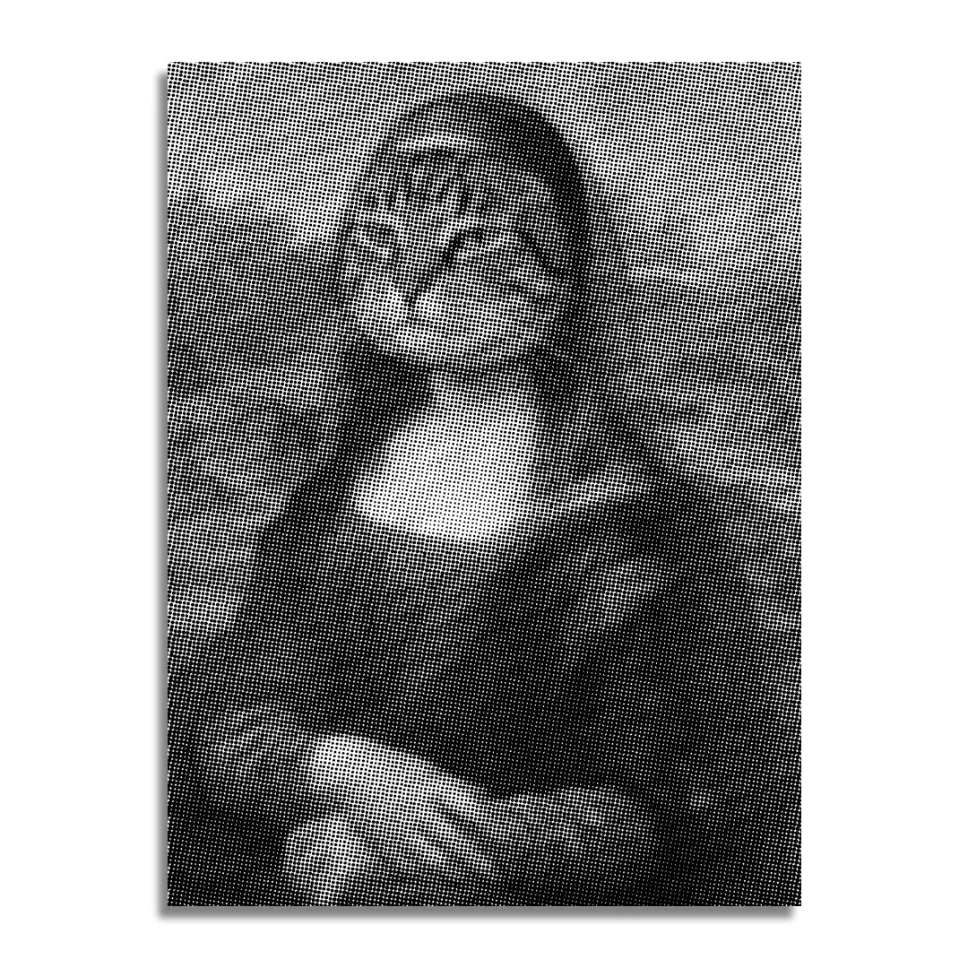 Mona Lisa Cat Dot Maleri