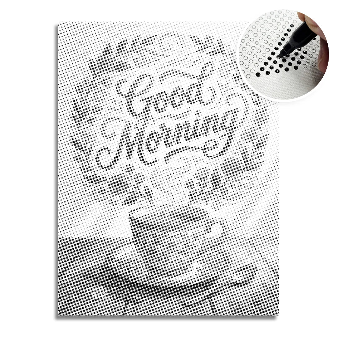 Godmorgen Kaffe Dot Maleri