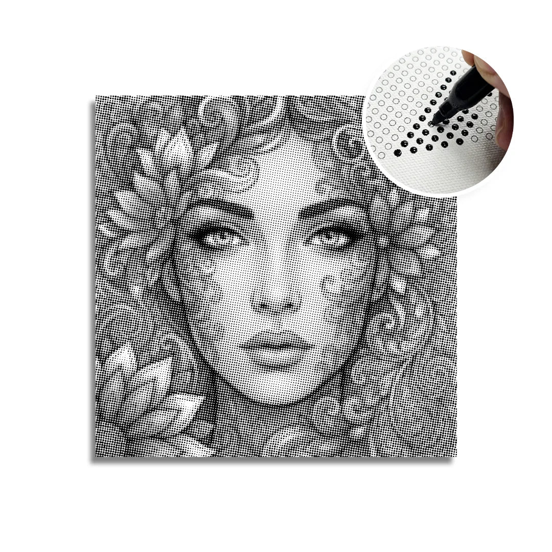 Botanisk ansigtspunktmaling