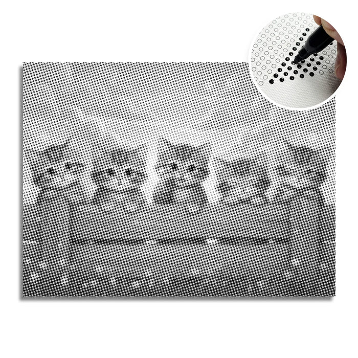 Killinger på hegnet Punktmaleri