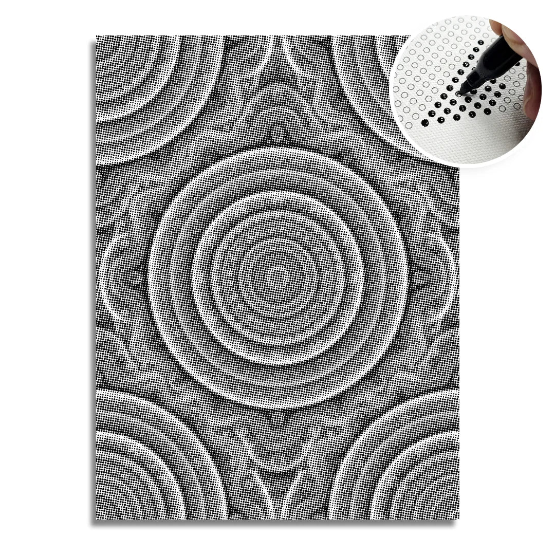 Prikmønster 2 prikmaleri