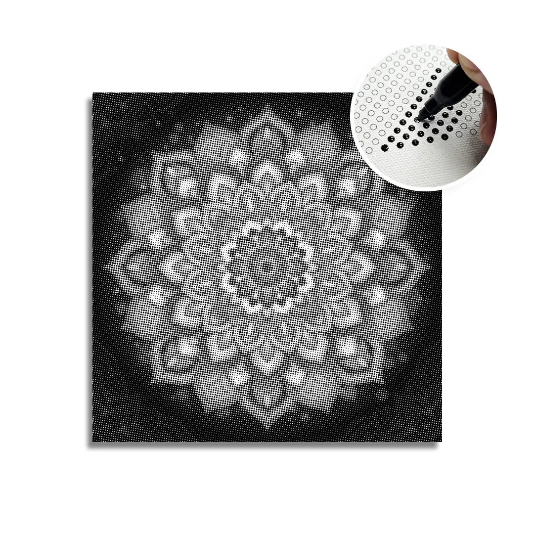 Mandala 3 prikker maleri