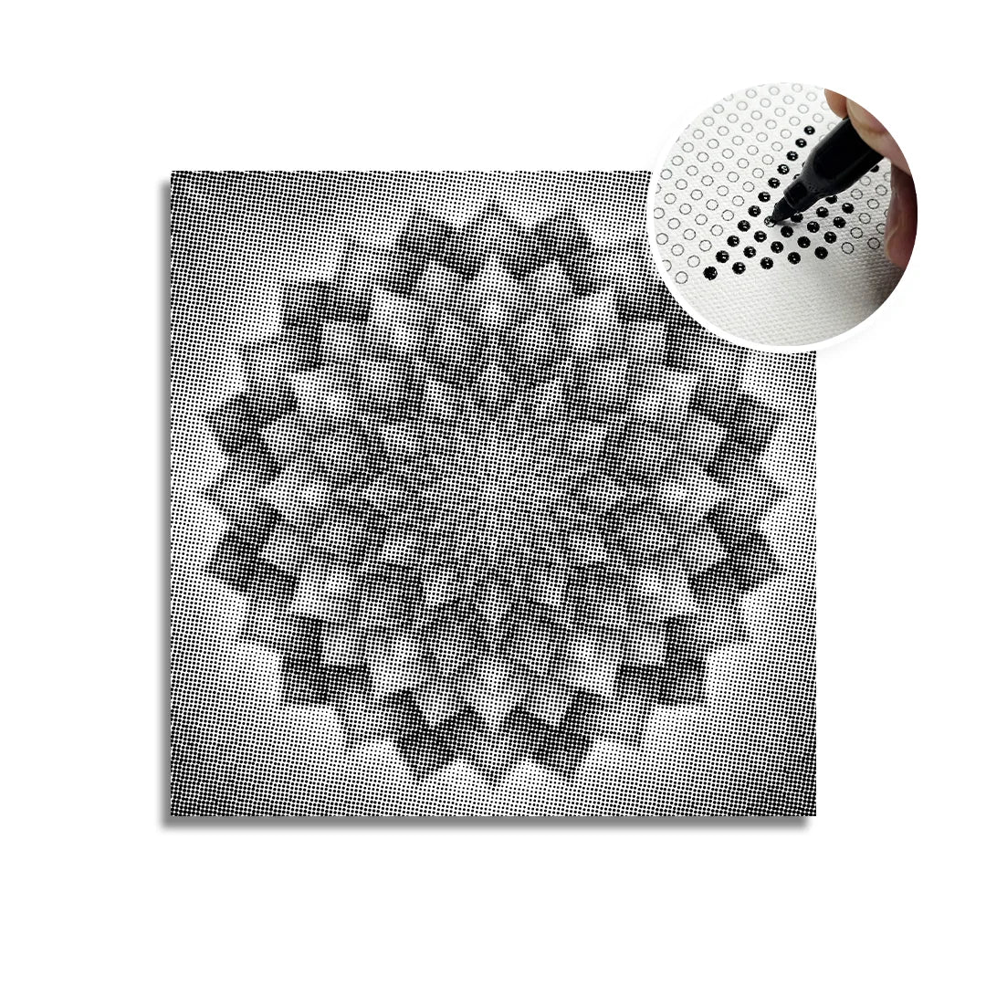 Mandala 6 prikker maleri
