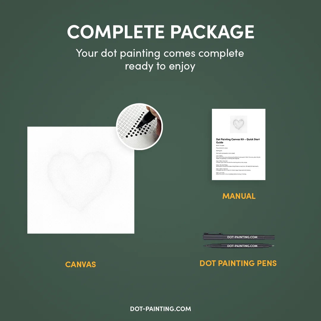 Hjerte af point prikmaleri