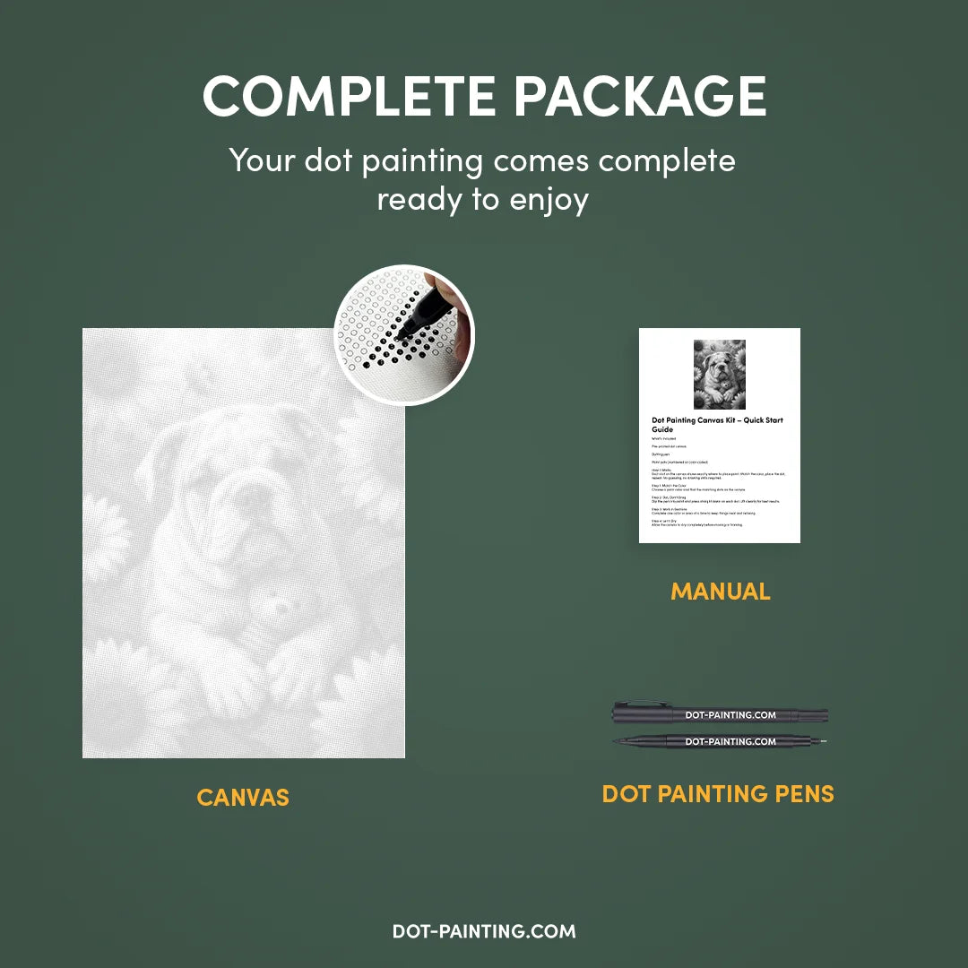 Bulldog Dot Maleri
