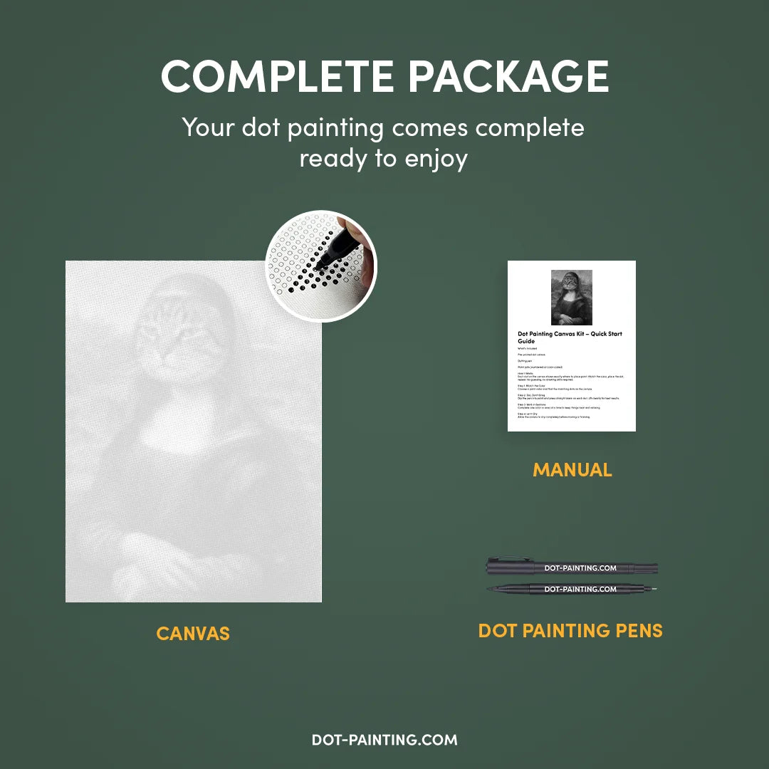 Mona Lisa Cat Dot Maleri