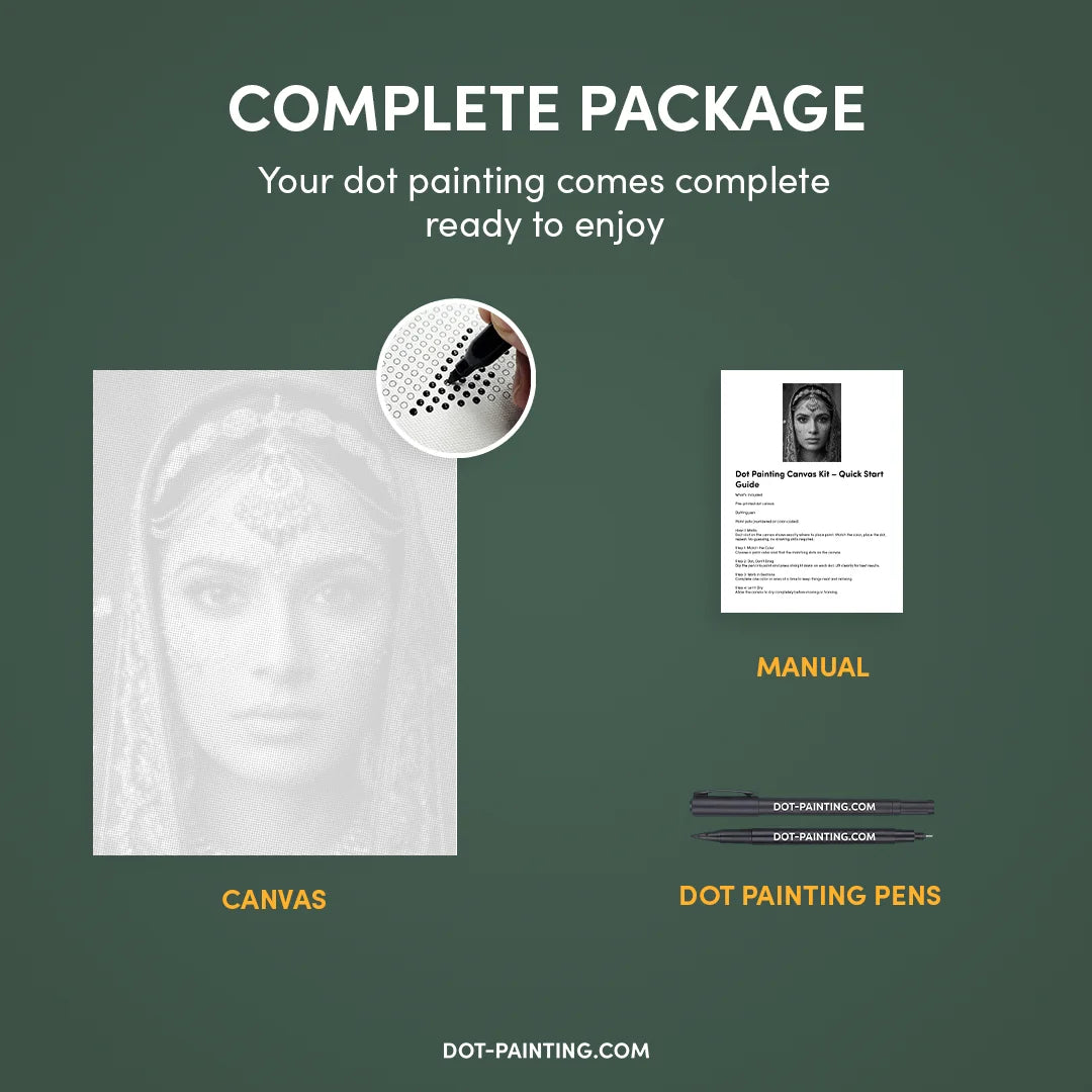 Indisk kvinde prikmaleri