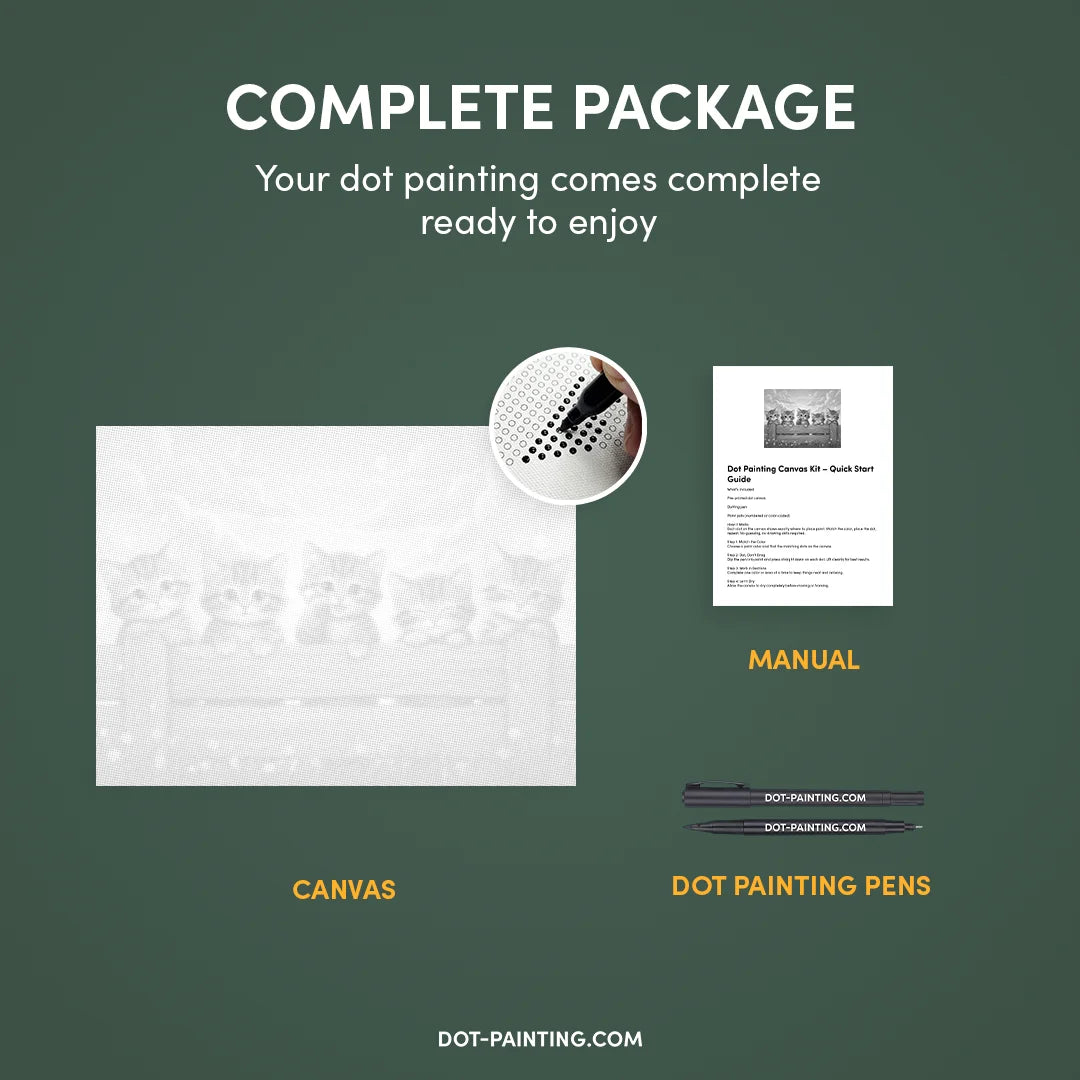 Killinger på hegnet Punktmaleri