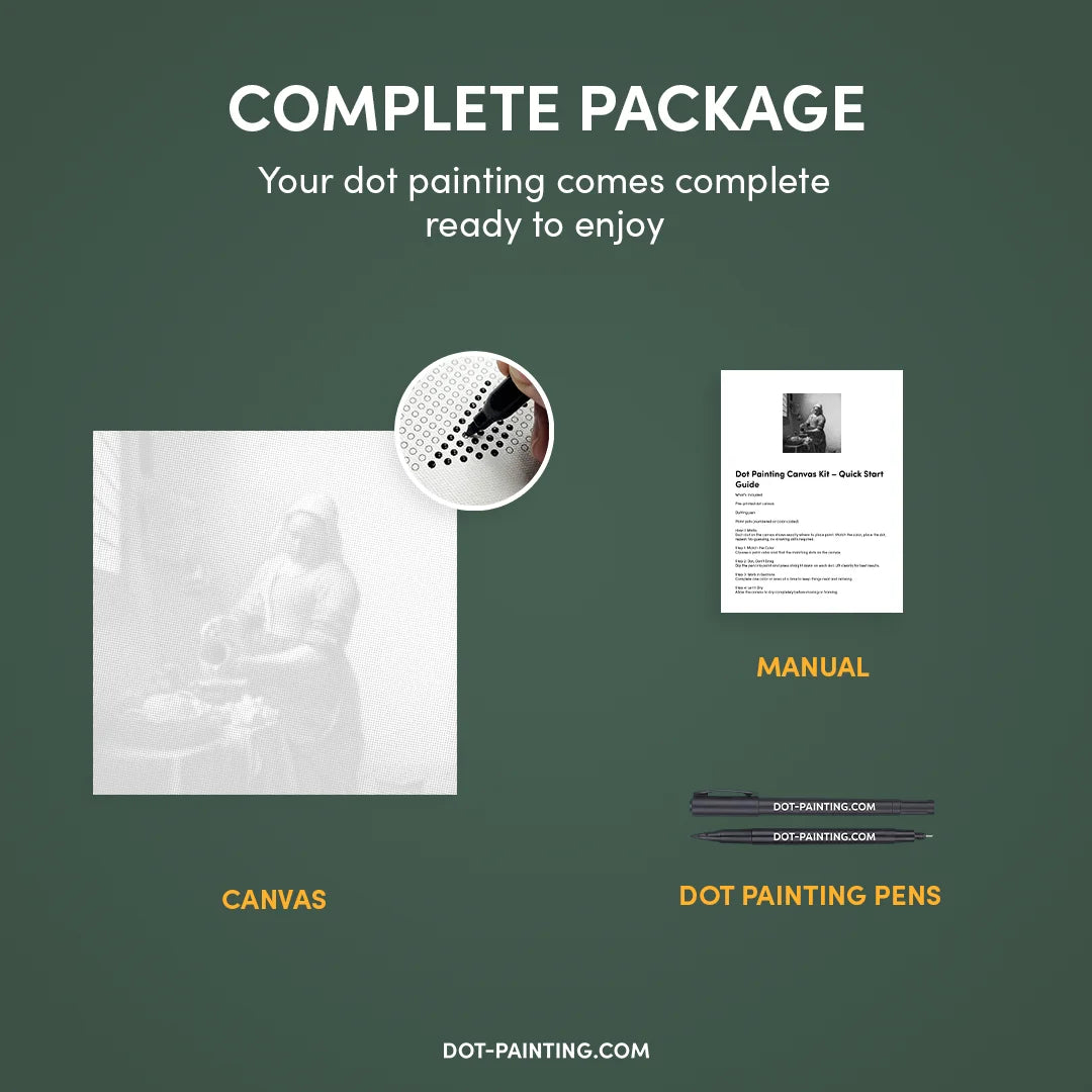 Mælkepige prikmaleri