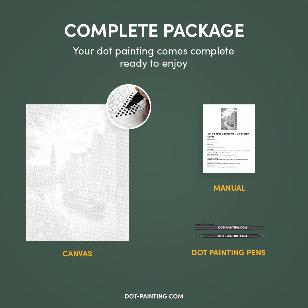 Amsterdam Canal Dot Maleri