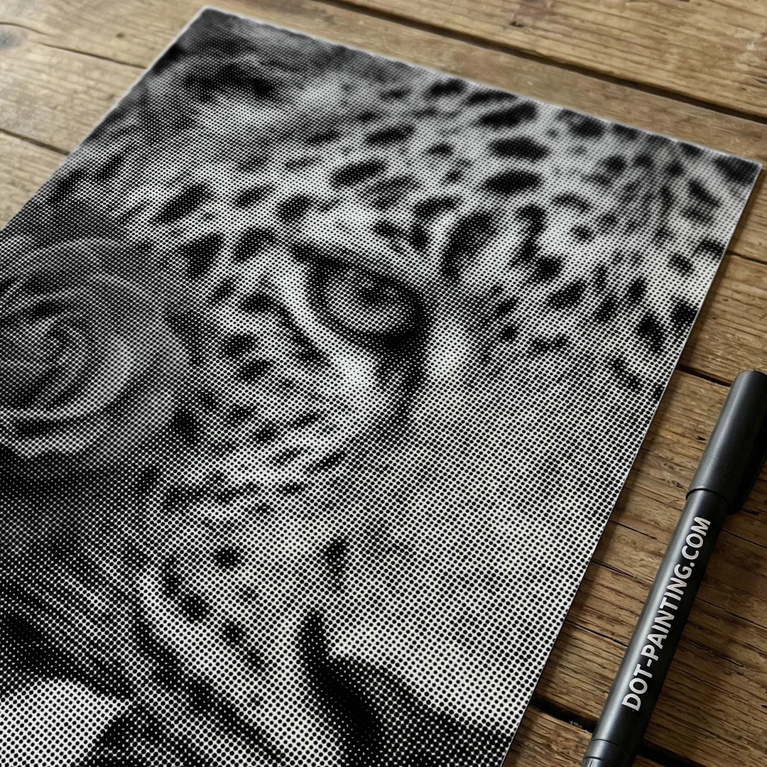 Botanisk Panther Dot Painting