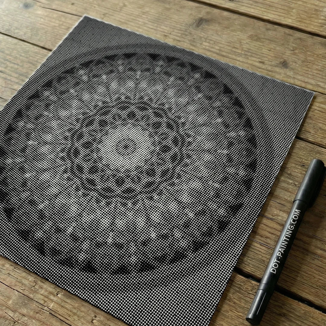 Mandala 12 prikker maleri