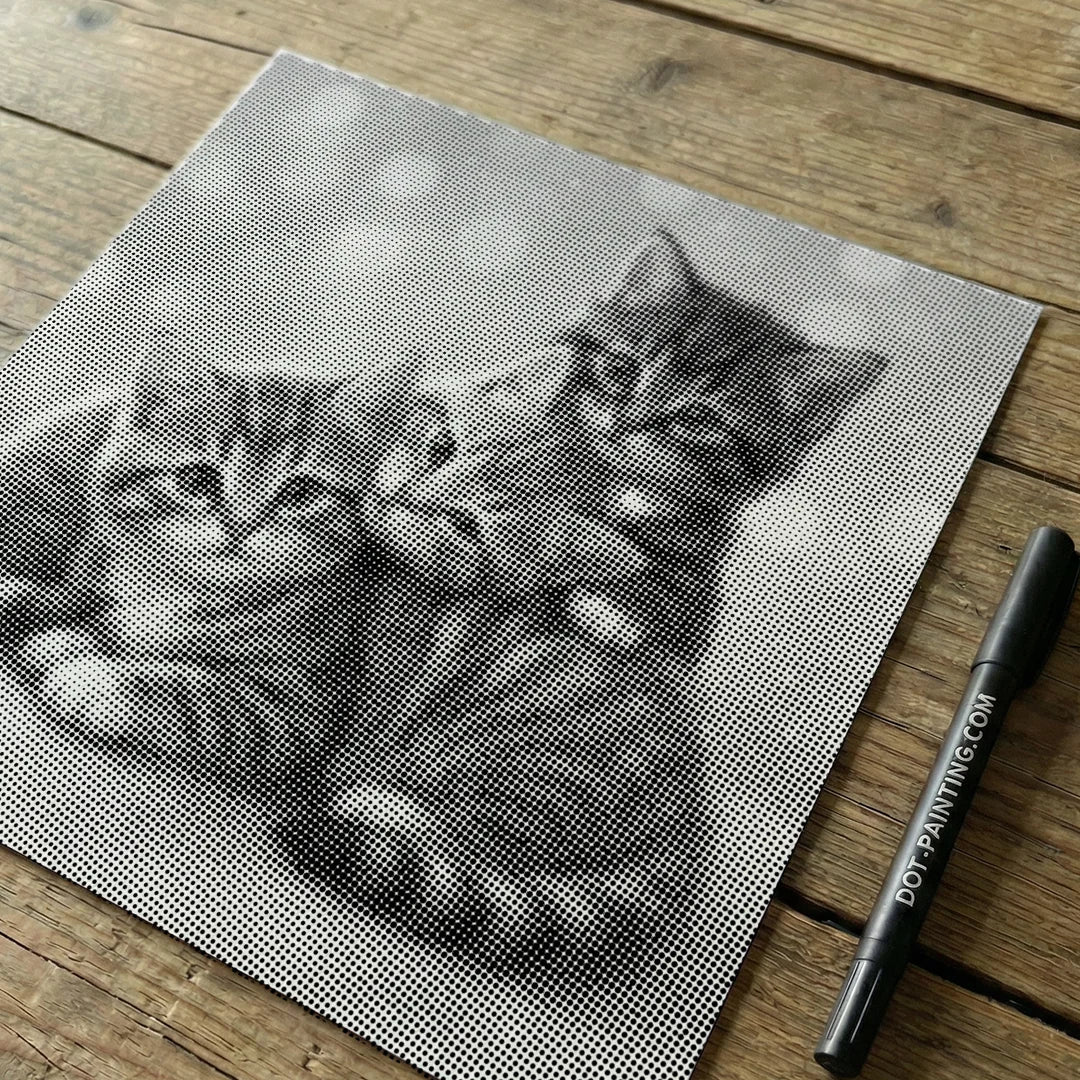 3 søde killinger Dot Painting