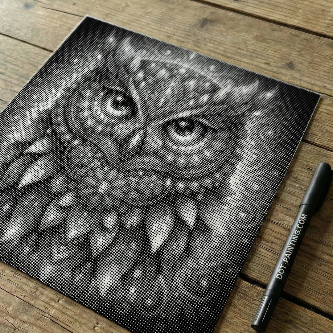 Ugle Mandala Dot Maleri