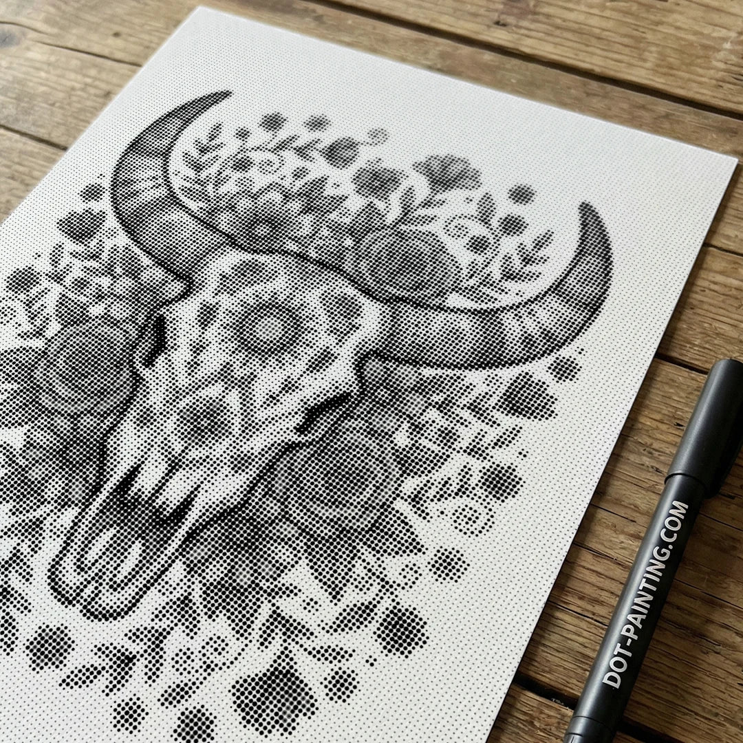 Bull Skull Dot Maleri