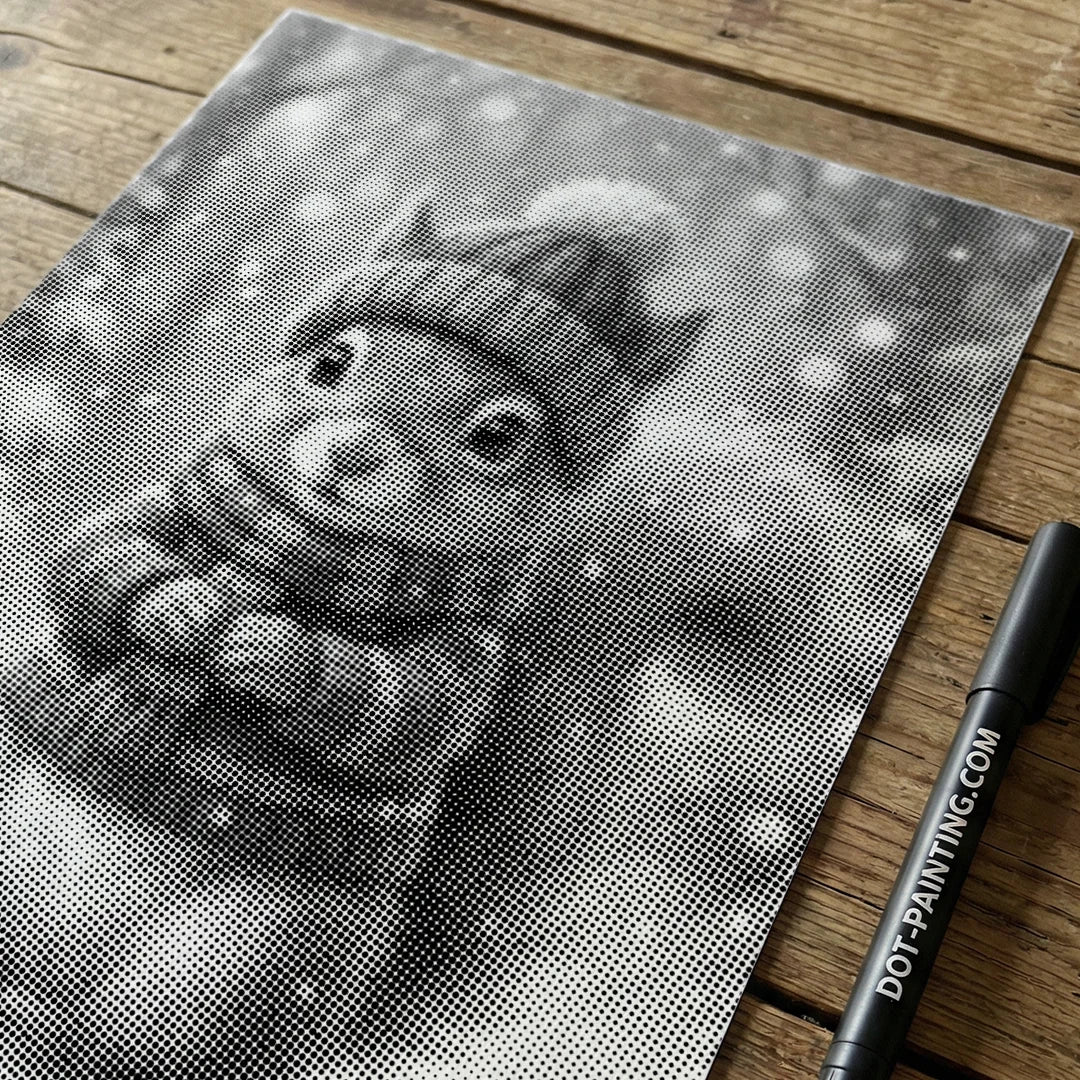 Vinter egern prik maleri