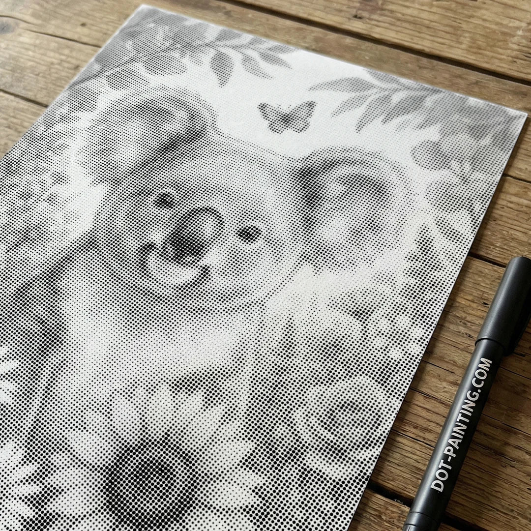 Koala med blomster Dot maleri