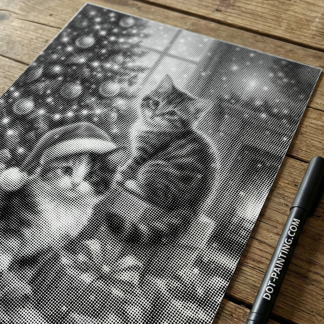 2 julekatte Dot Painting