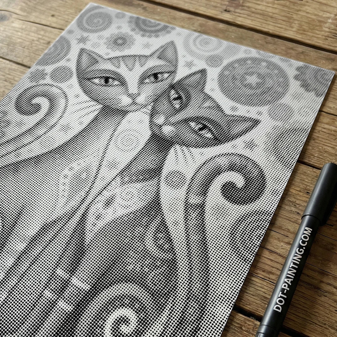2 yndefulde Katte Dot Painting