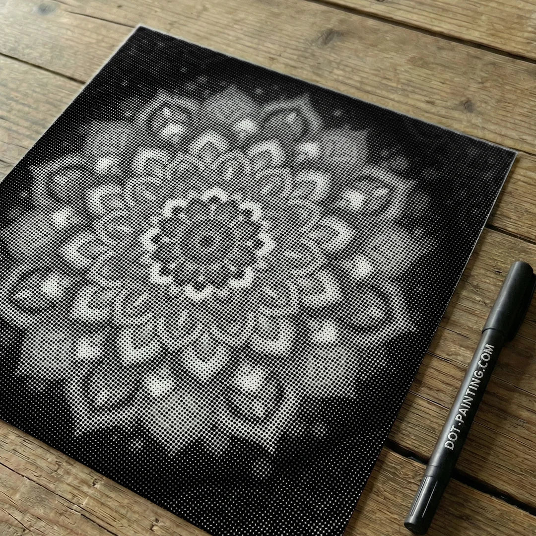 Mandala 3 prikker maleri