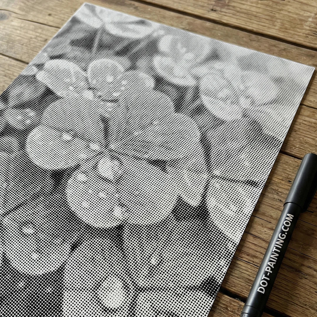 Kløver med vanddråber Dot Painting