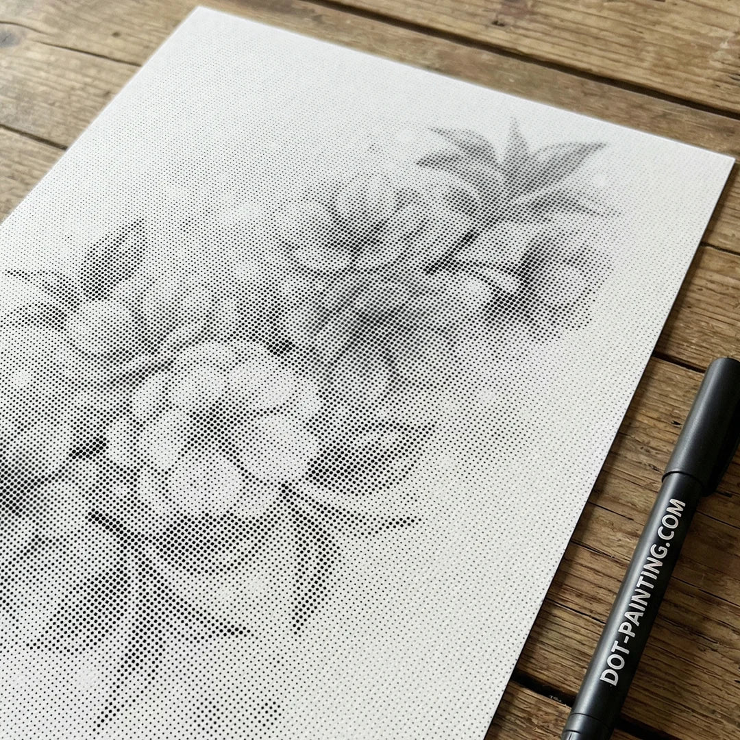 Luksus Blomster Dot Maleri