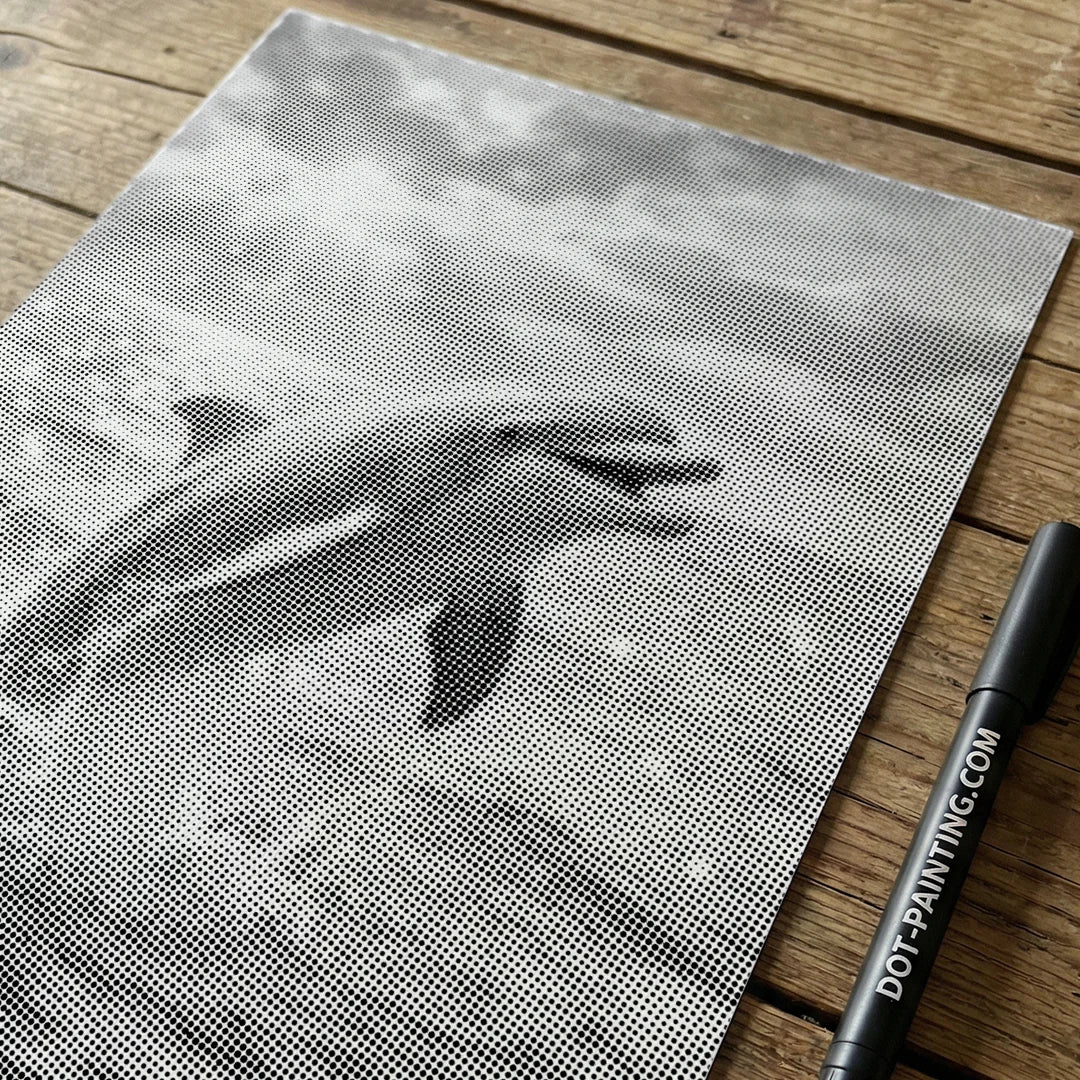 Springende delfin prikmaleri