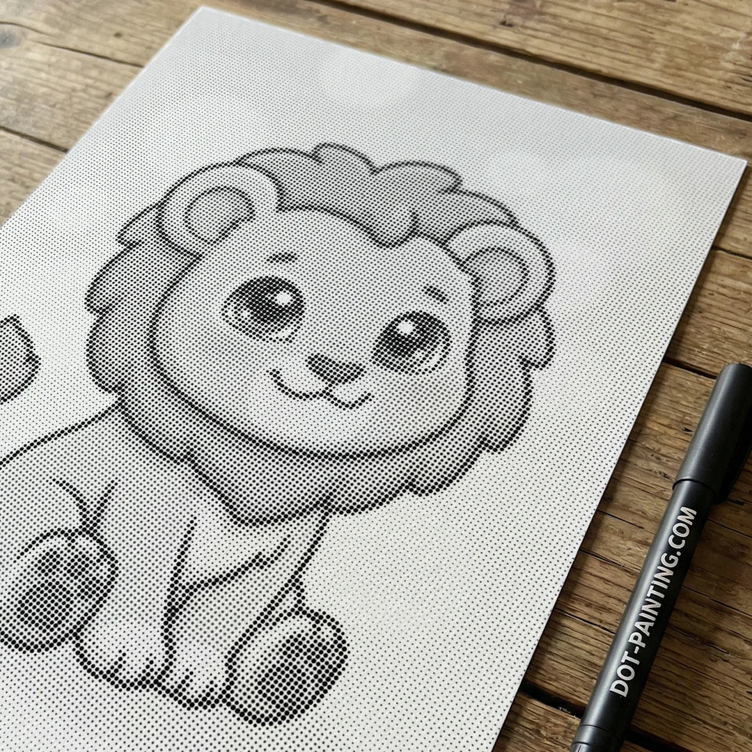 Løve Dot Maleri