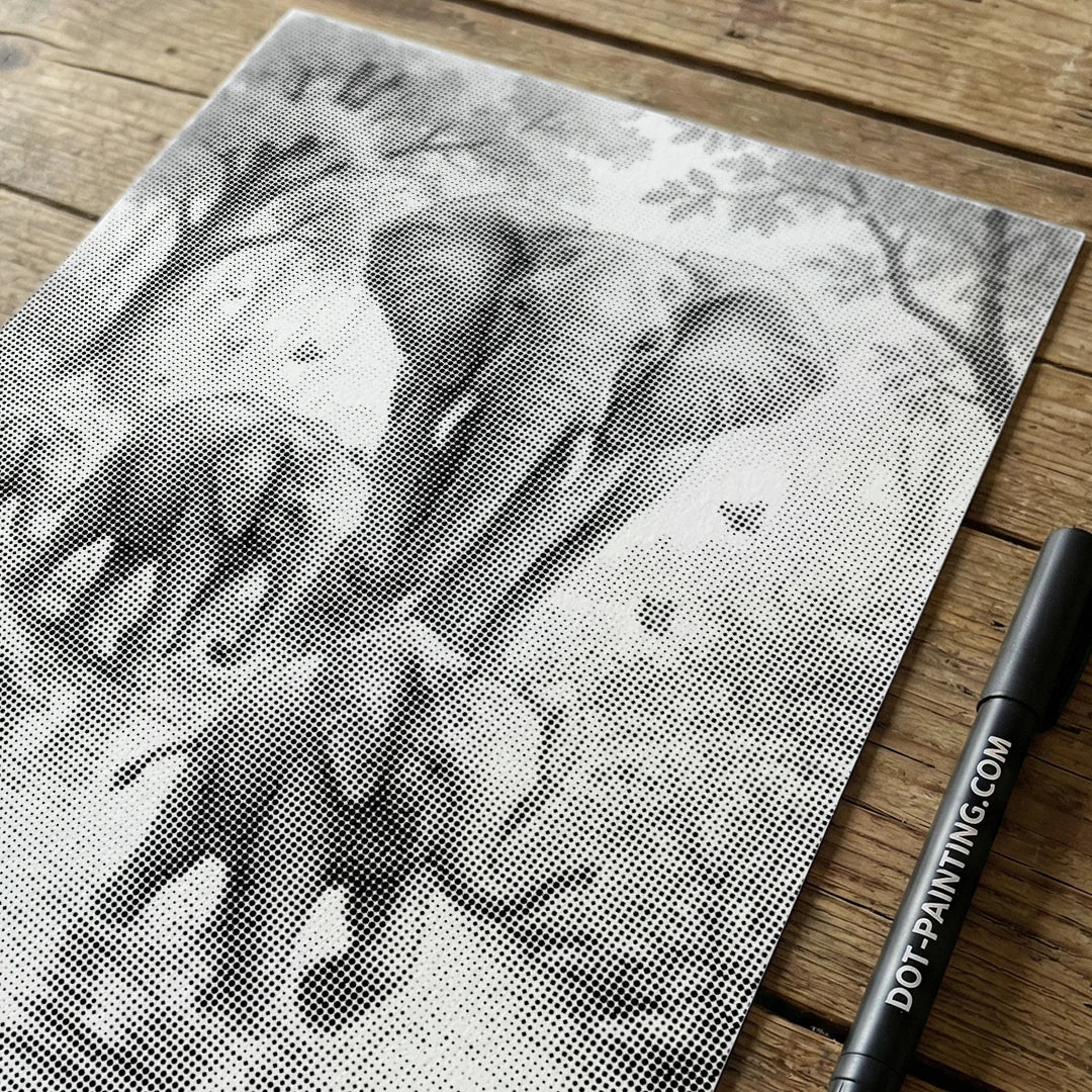 Elephant Family Dot Maleri