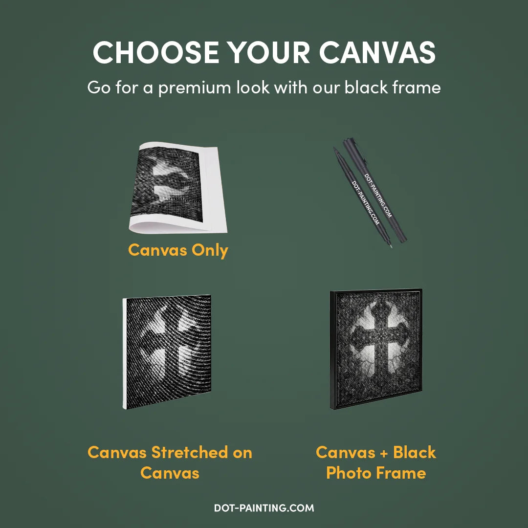 Farvet glas Cross Dot Maleri