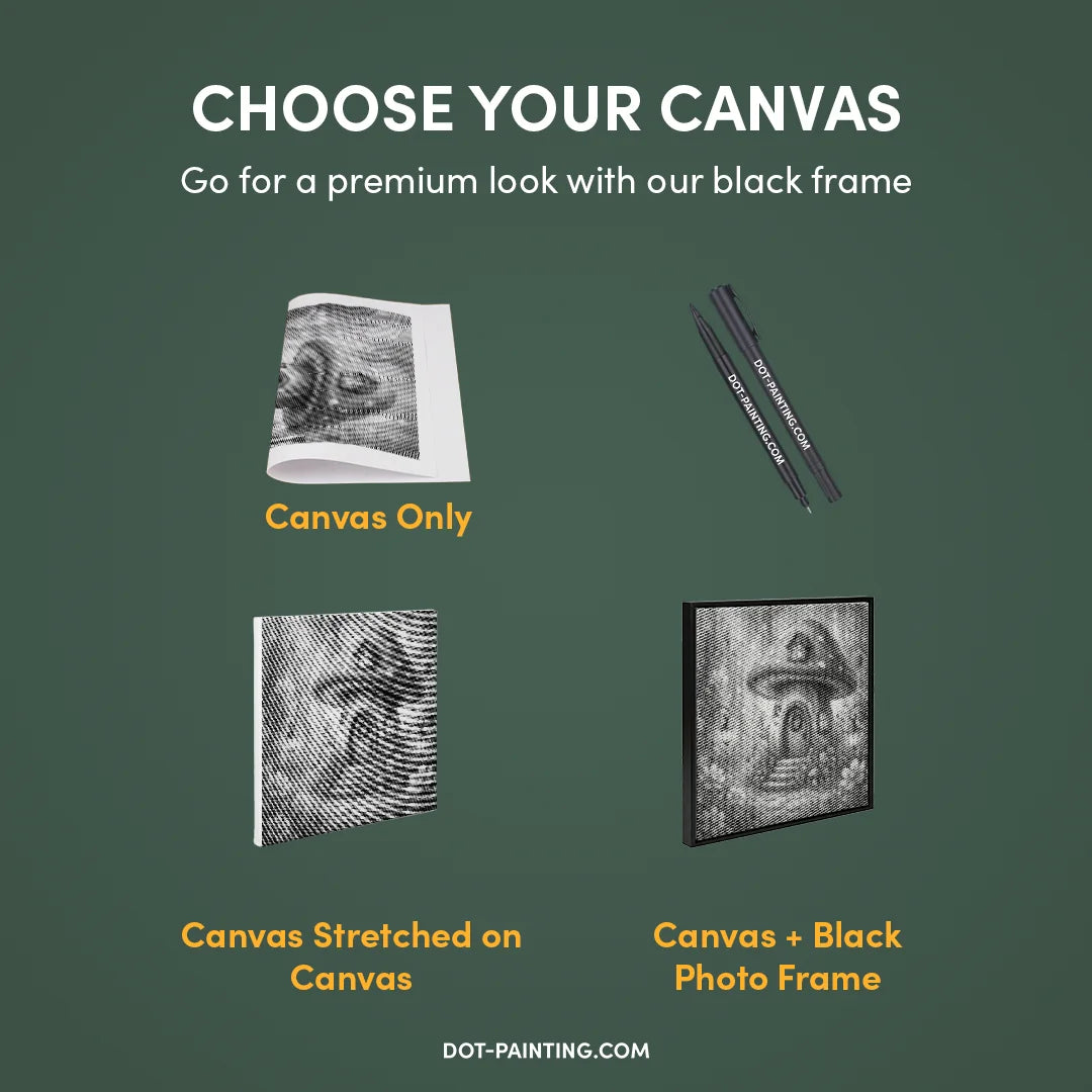 Mushroom House Dot Maleri