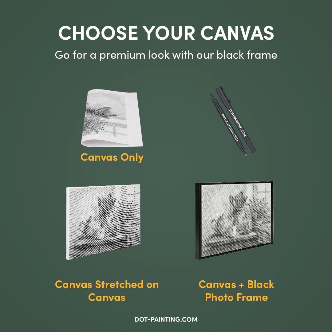 Køkken Stilleben Dot Maleri