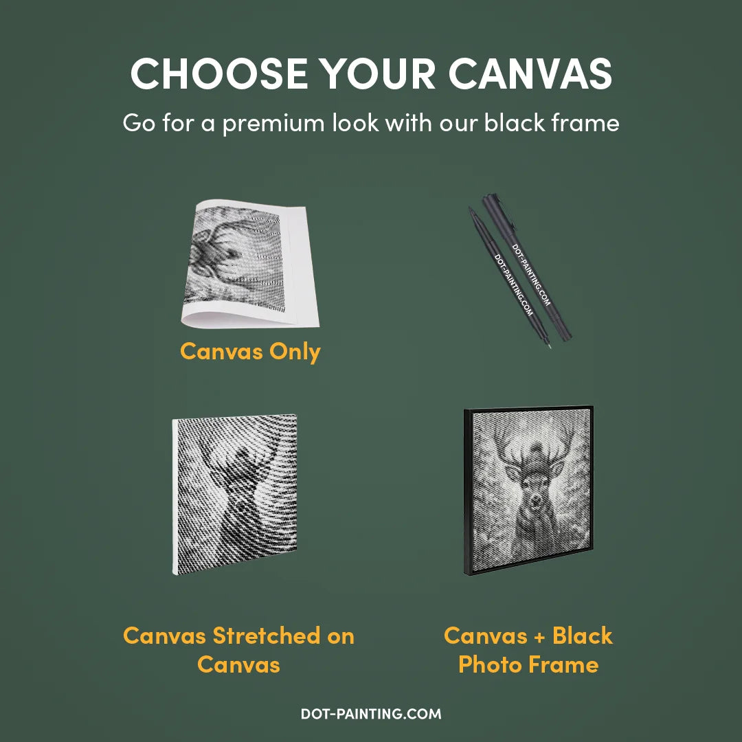 Rensdyr med en hat Dot maleri