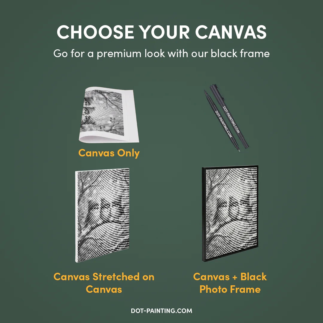 Fugle med hatte Punktmaleri