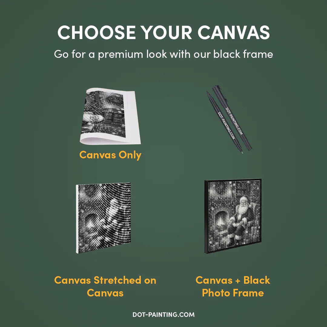 Julemanden med gaver Dot maleri