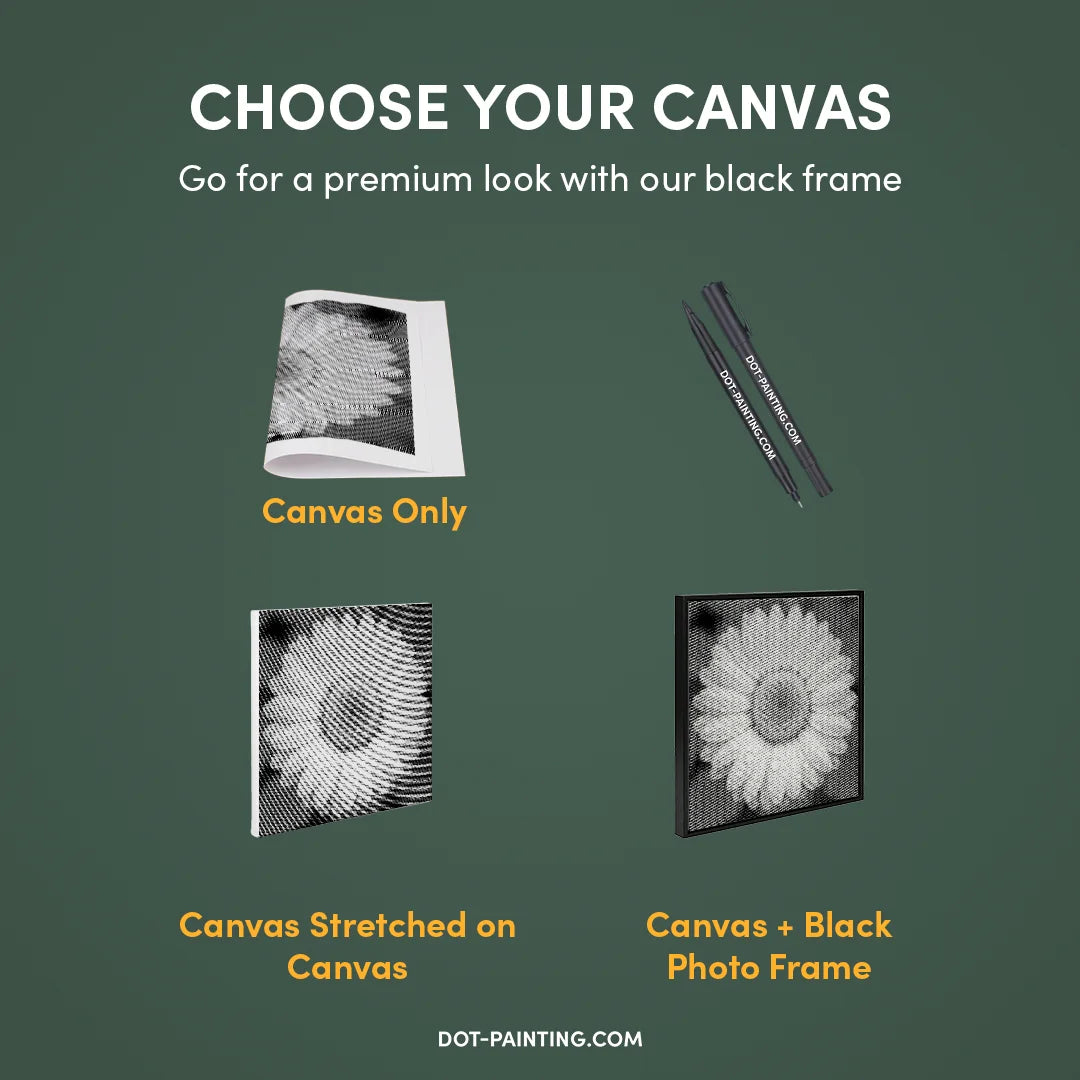 Blomst med vanddråber Dot maleri