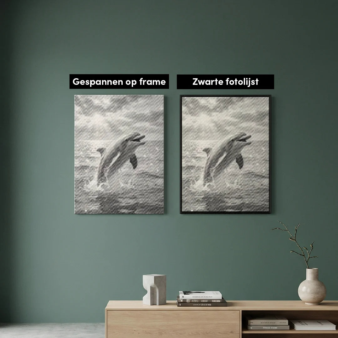 Springende delfin prikmaleri