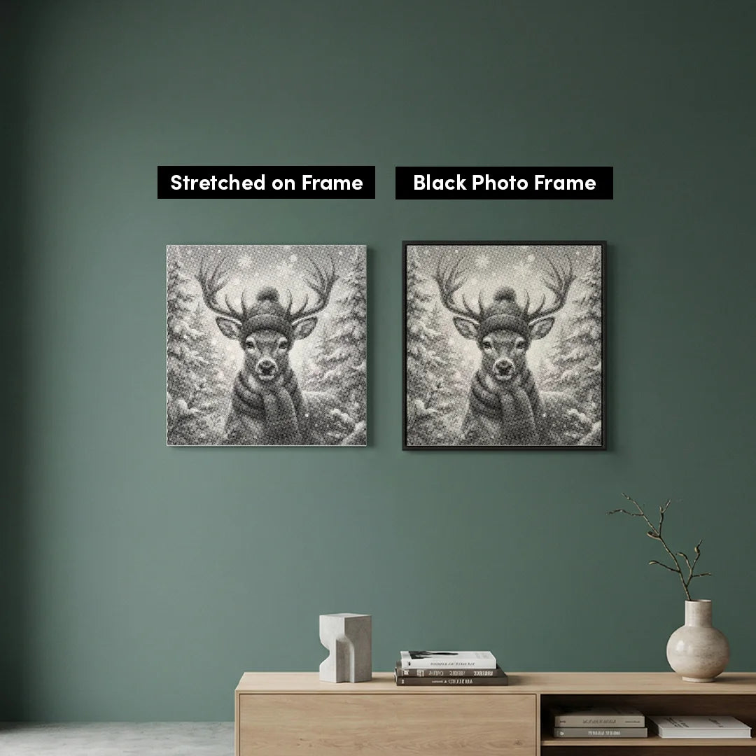 Rensdyr med en hat Dot maleri