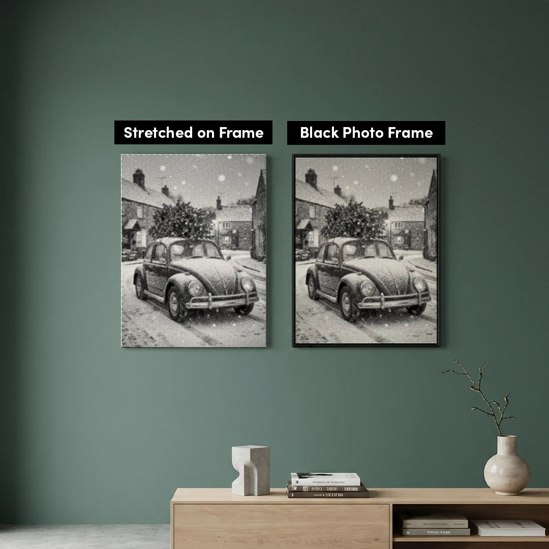 VW med juletræsprikmaling