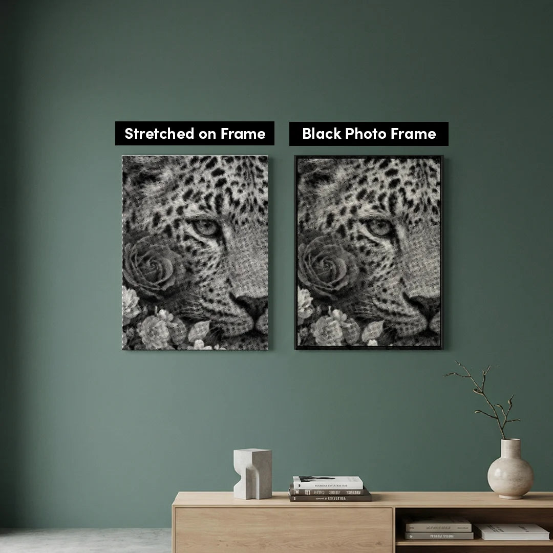 Botanisk Panther Dot Painting