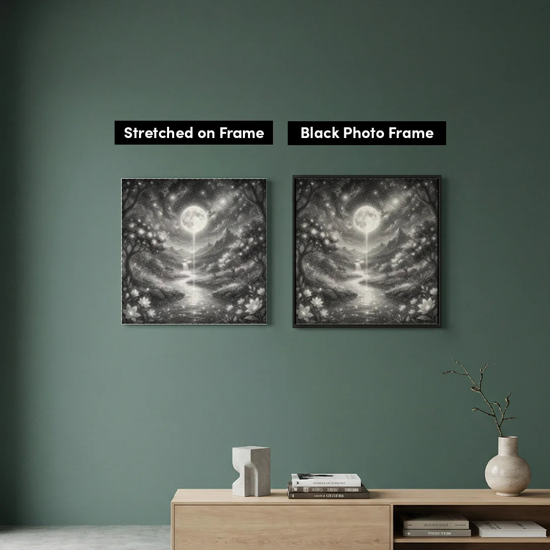 Drømmelandskab prikmaleri